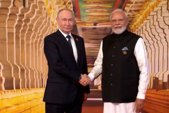 PM Modi and President Putin at BRICS Summit 2023